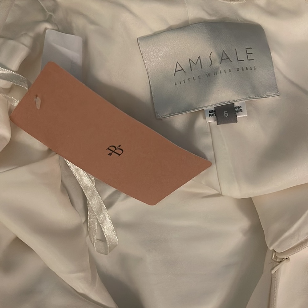 BHLDN AMSALE - Crepe Sheath Dress in Ivory - Picture 10 of 10